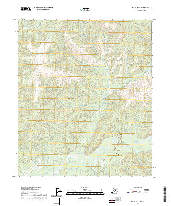 USGS Topographic Map – Big Delta C-4 NW