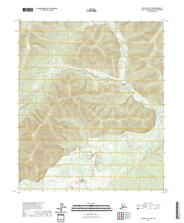 USGS Topographic Map – Big Delta C-5 SW