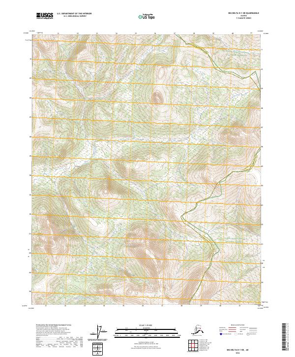 USGS Topographic Map – Big Delta D-1 NE