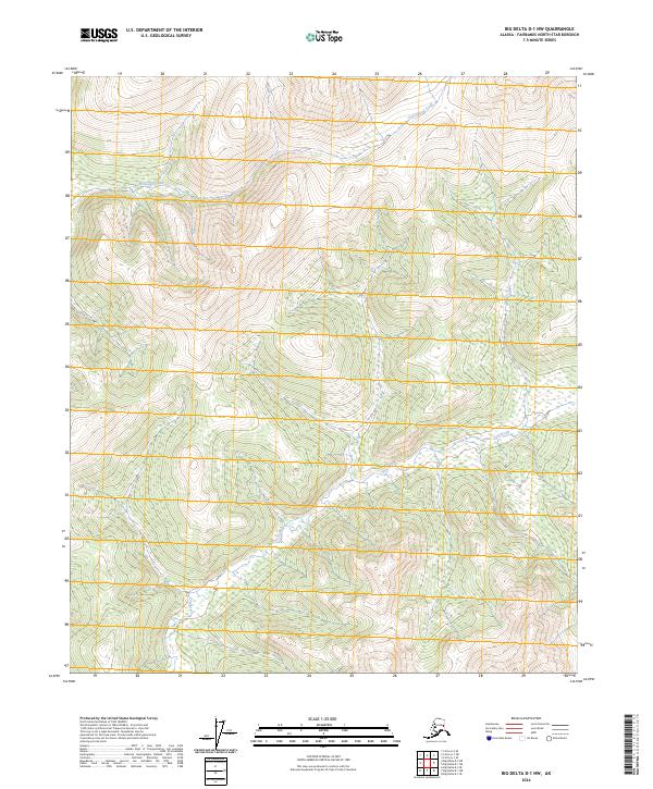 2024 Map of Big Delta D-1 NW, 2024 Print