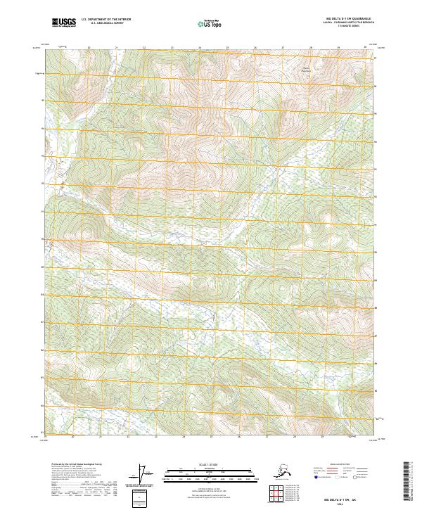 USGS Topographic Map – Big Delta D-1 SW