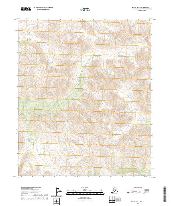 2024 Map of Big Delta D-2 NW, 2024 Print