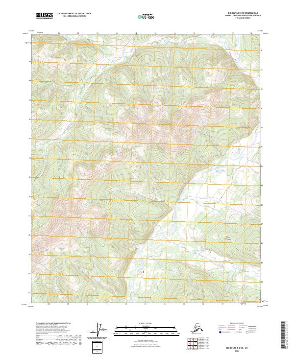 USGS Topographic Map – Big Delta D-2 SE