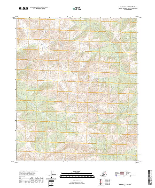 2024 Map of Big Delta D-2 SW, 2024 Print