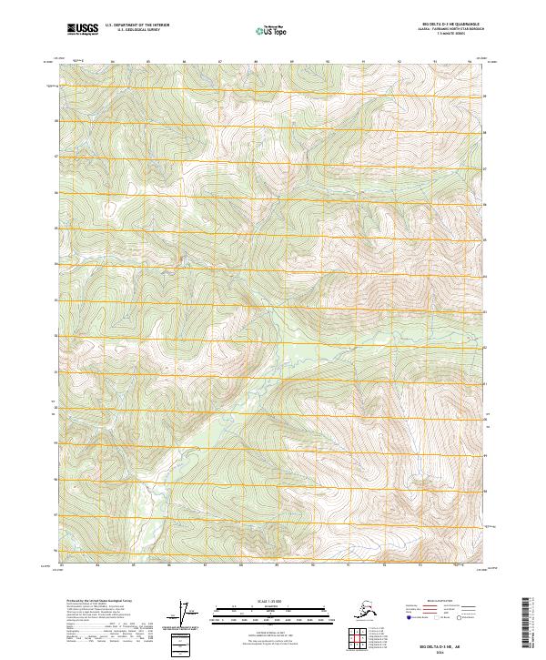 2024 Map of Big Delta D-3 NE, 2024 Print