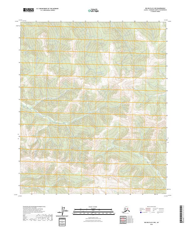 2024 Map of Big Delta D-3 NW, 2024 Print