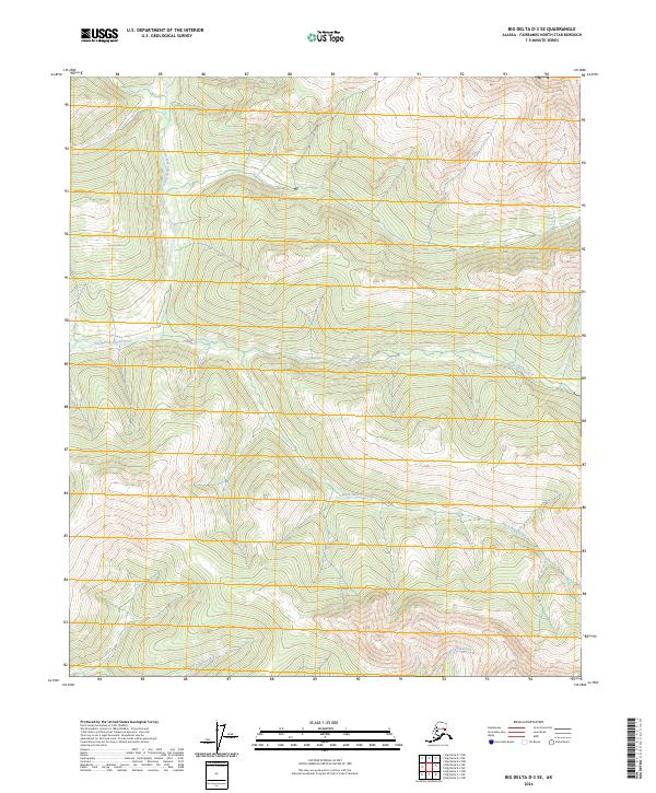 USGS Topographic Map – Big Delta D-3 SE