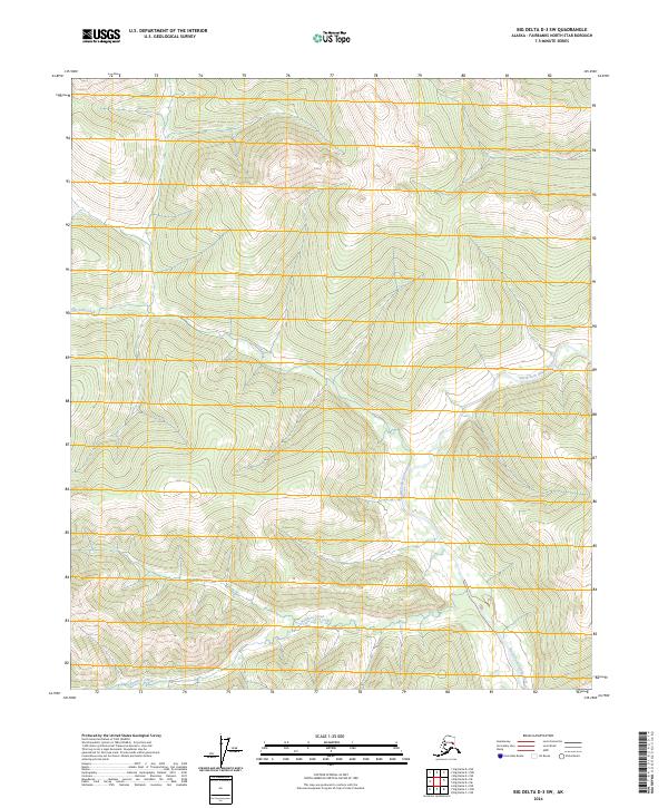 USGS Topographic Map – Big Delta D-3 SW