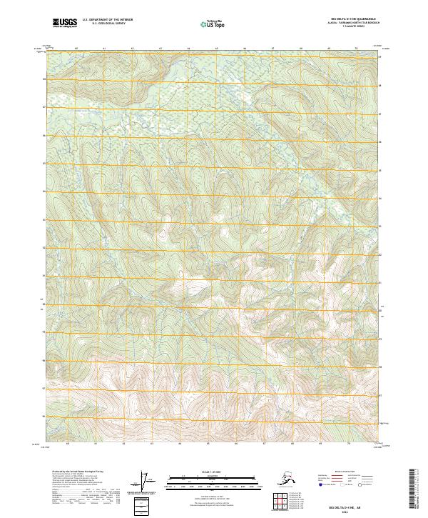 USGS Topographic Map – Big Delta D-4 NE