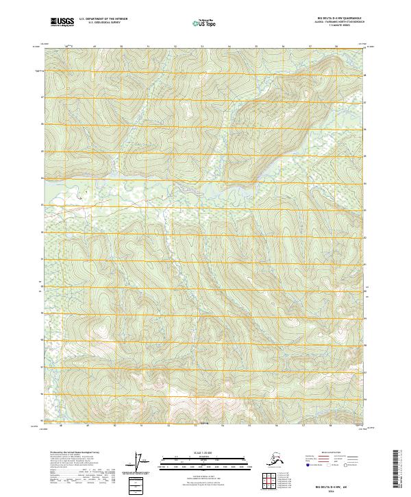 USGS Topographic Map – Big Delta D-4 NW