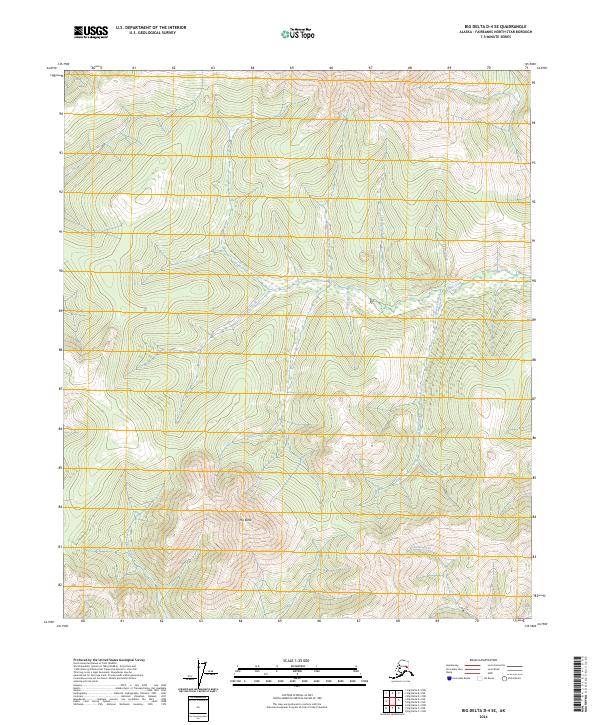 USGS Topographic Map – Big Delta D-4 SE