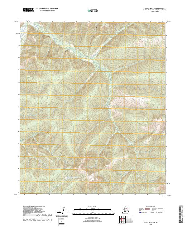 USGS Topographic Map – Big Delta D-4 SW