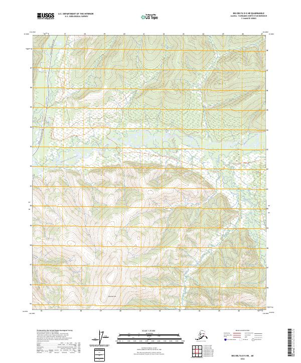 USGS Topographic Map – Big Delta D-5 NE