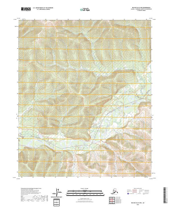 USGS Topographic Map – Big Delta D-5 NW