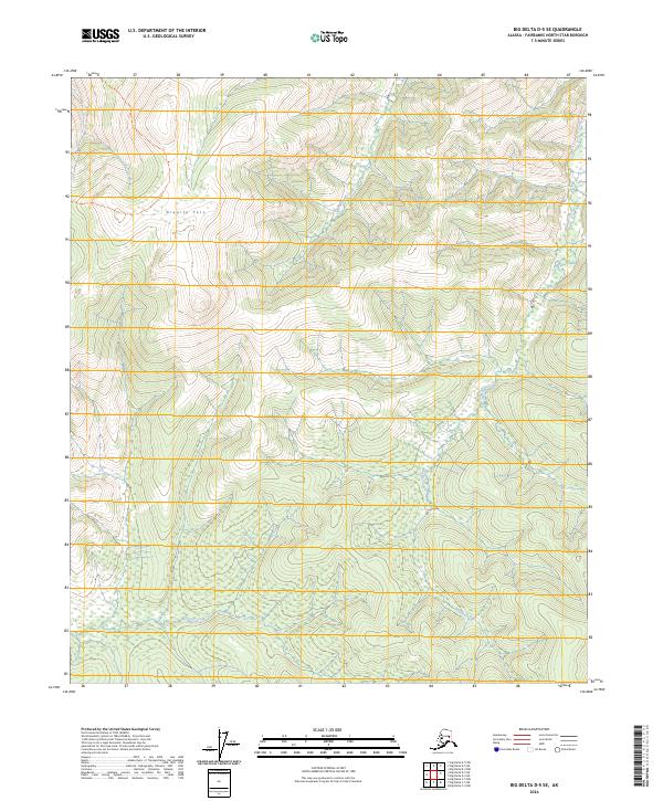 USGS Topographic Map – Big Delta D-5 SE