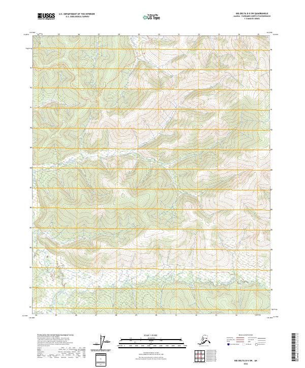 USGS Topographic Map – Big Delta D-5 SW