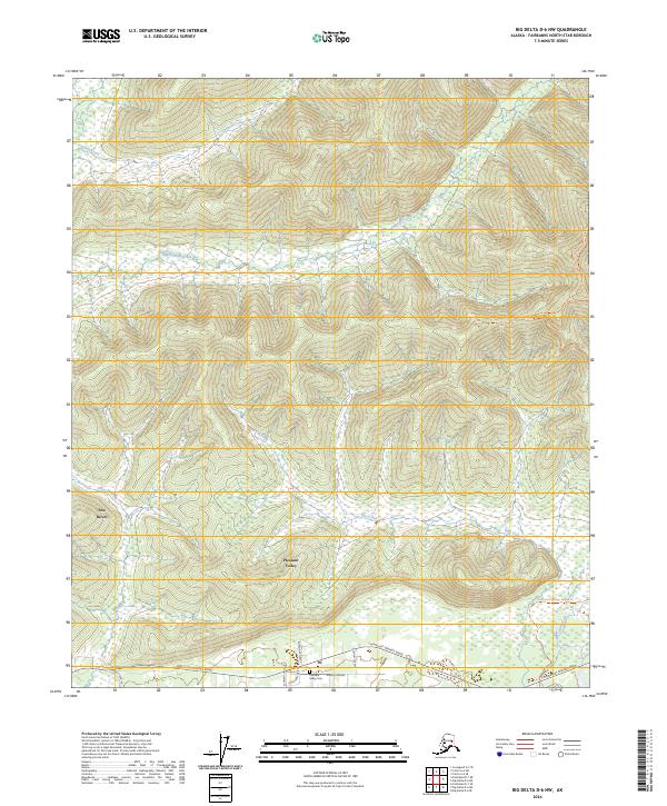 USGS Topographic Map – Big Delta D-6 NW