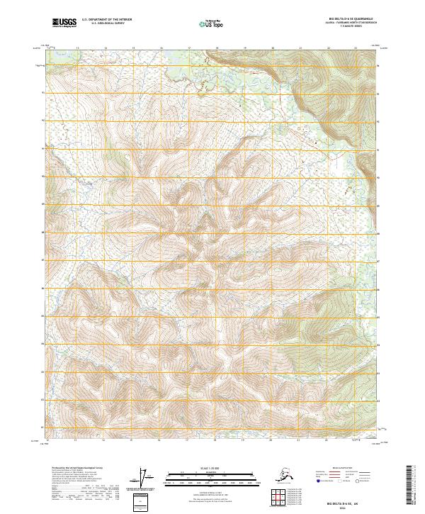 USGS Topographic Map – Big Delta D-6 SE
