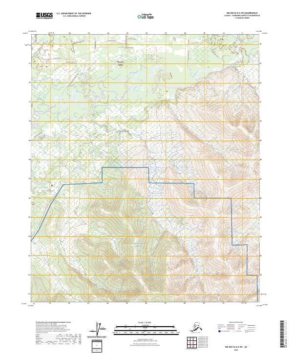 USGS Topographic Map – Big Delta D-6 SW