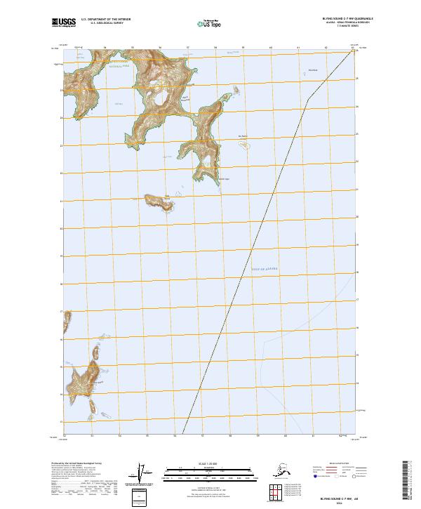 USGS Topographic Map – Blying Sound C-7 NW