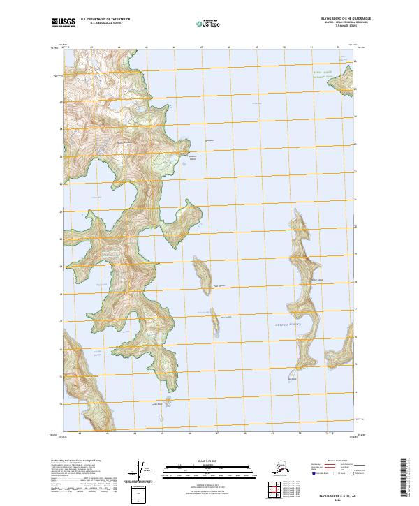 USGS Topographic Map – Blying Sound C-8 NE