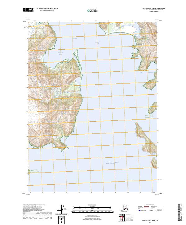 USGS Topographic Map – Blying Sound C-8 NW