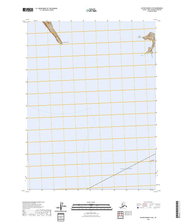USGS Topographic Map – Blying Sound C-8 SE
