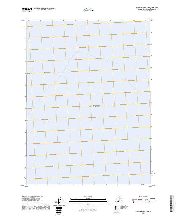 2024 Map of Blying Sound C-8 SW, 2024 Print