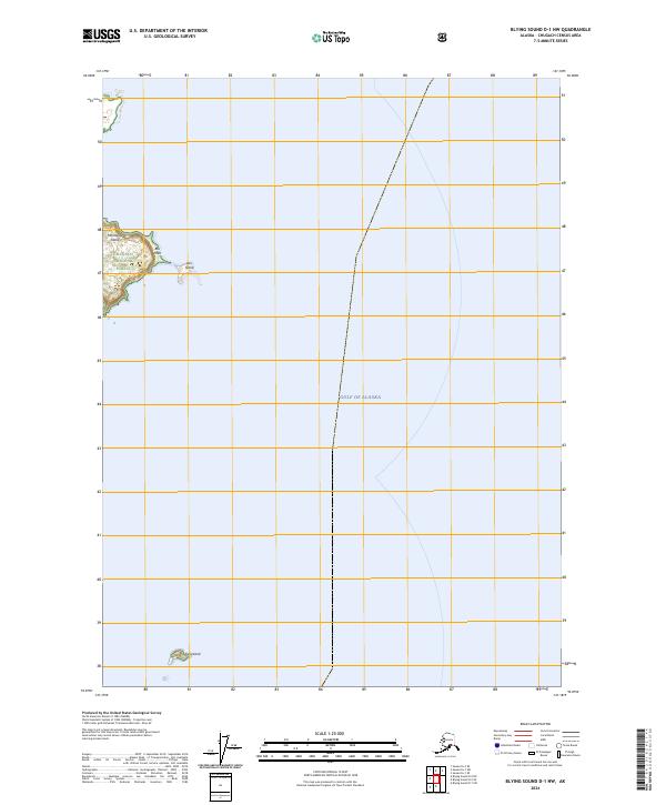 USGS Topographic Map – Blying Sound D-1 NW