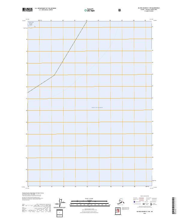 2024 Map of Blying Sound D-1 SW, 2024 Print