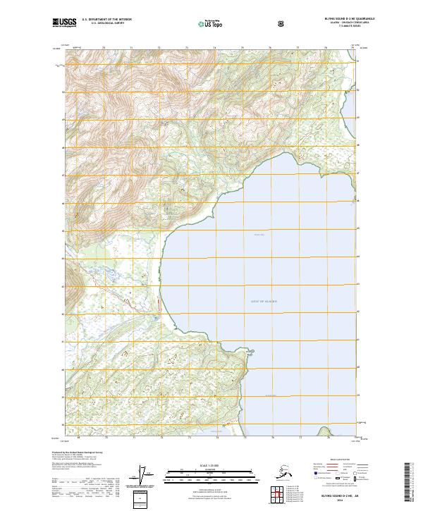 USGS Topographic Map – Blying Sound D-2 NE