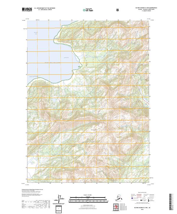 USGS Topographic Map – Blying Sound D-2 NW