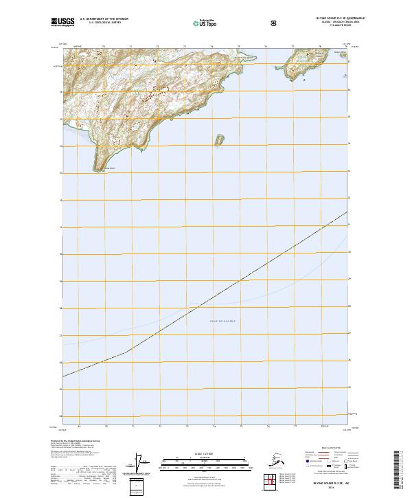 USGS Topographic Map – Blying Sound D-2 SE