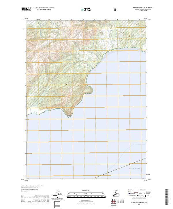 USGS Topographic Map – Blying Sound D-2 SW
