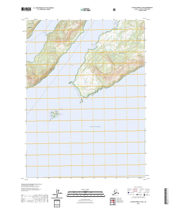 USGS Topographic Map – Blying Sound D-3 NW