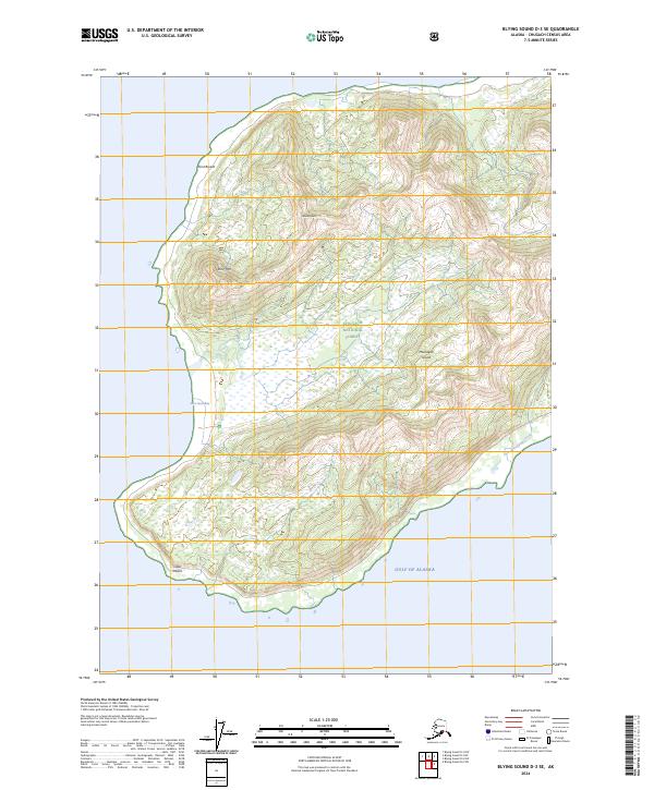 USGS Topographic Map – Blying Sound D-3 SE