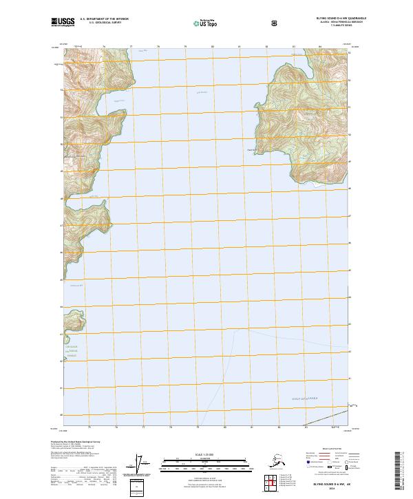 USGS Topographic Map – Blying Sound D-6 NW