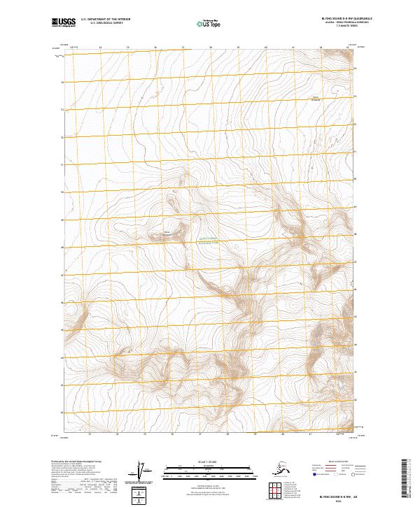 USGS Topographic Map – Blying Sound D-8 NW