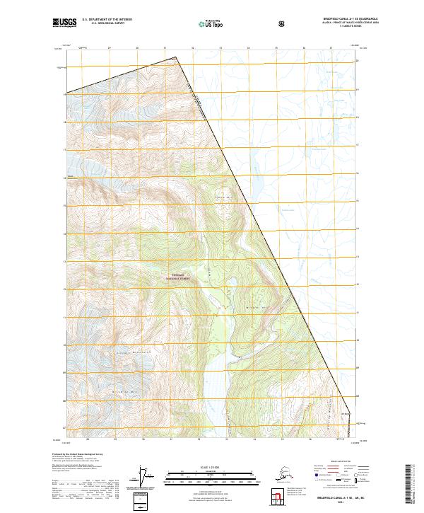 USGS Topographic Map – Bradfield Canal A-1 SE