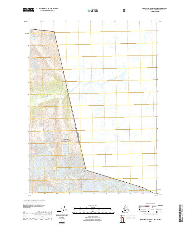 USGS Topographic Map – Bradfield Canal A-2 NE