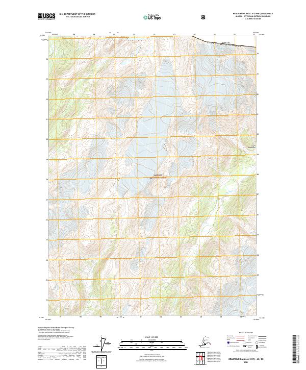 USGS Topographic Map – Bradfield Canal A-2 NW