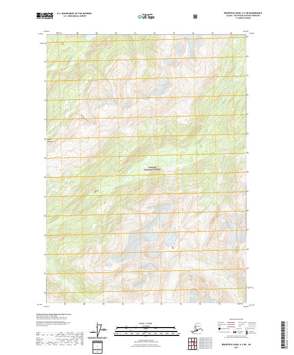 2021 Map of Bradfield Canal A-3 NE, 2021 Print
