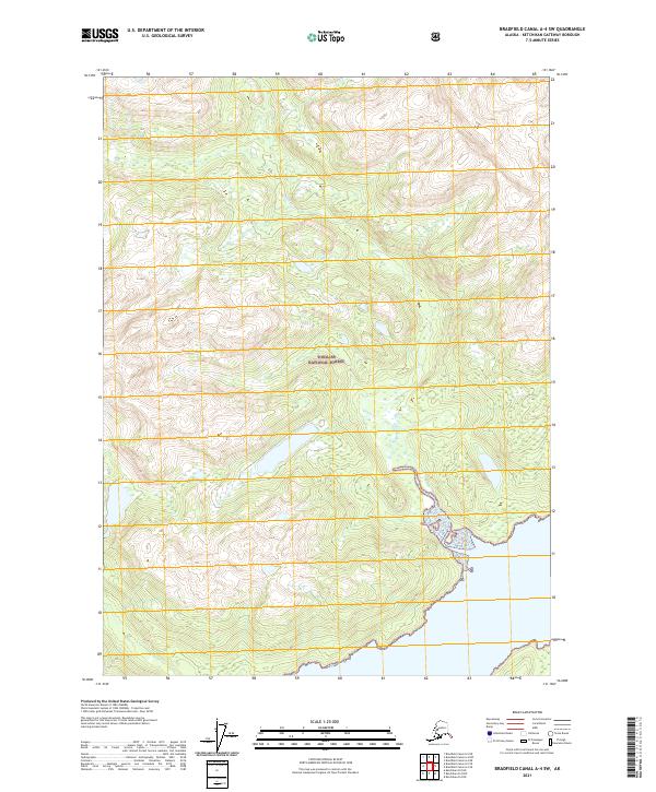 USGS Topographic Map – Bradfield Canal A-4 SW