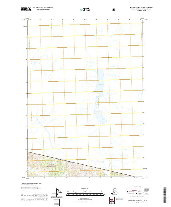 USGS Topographic Map – Bradfield Canal B-3 NW
