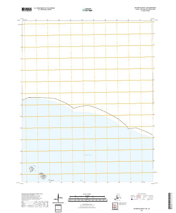 USGS Topographic Map – Buldier Island B-1 NE