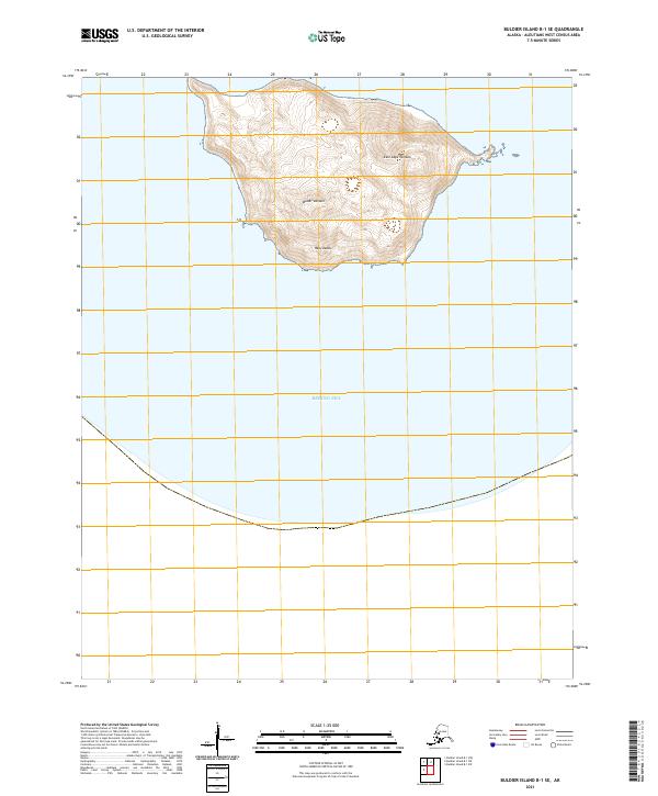 USGS Topographic Map – Buldier Island B-1 SE