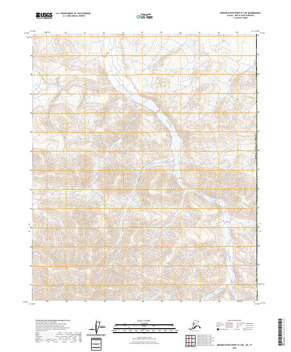 2023 Map of Demarcation Point B-1 NE, 2023 Print