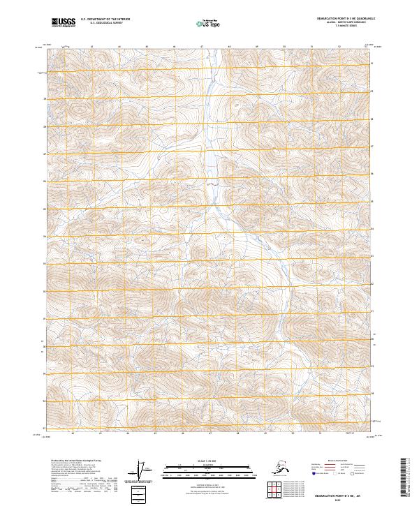 2023 Map of Demarcation Point B-3 NE, 2023 Print