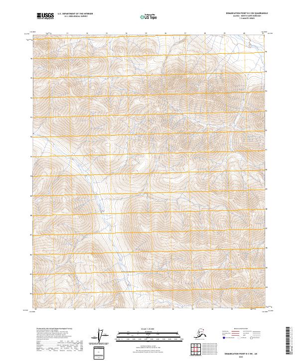 2023 Map of Demarcation Point B-3 SW, 2023 Print