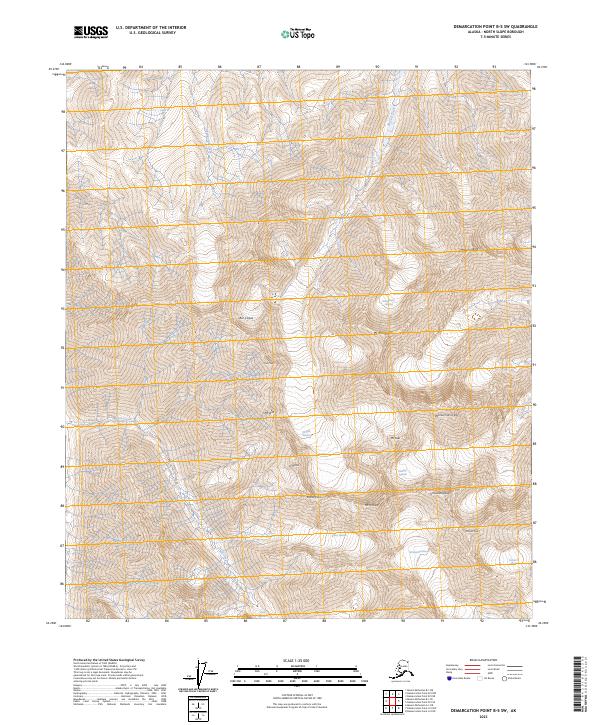 USGS Topographic Map – Demarcation Point B-5 SW